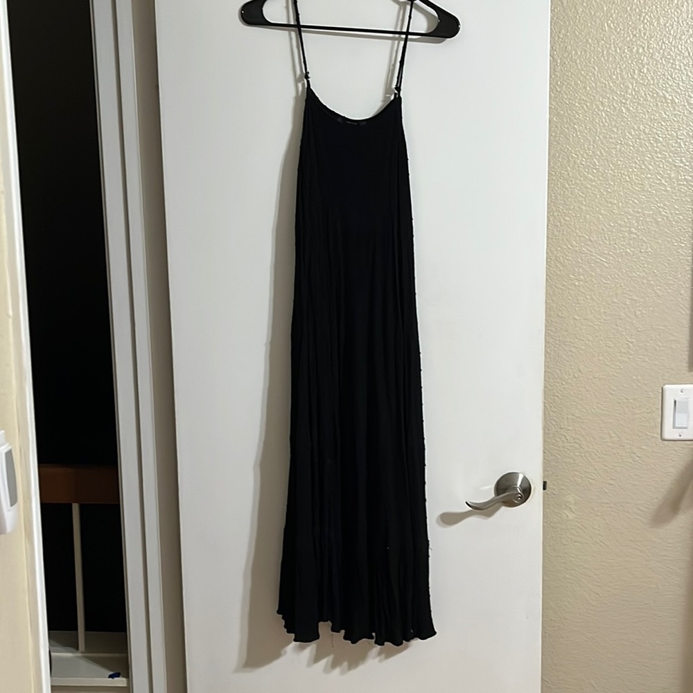 Forever 21 Black Polka Dot Ruffle Dress